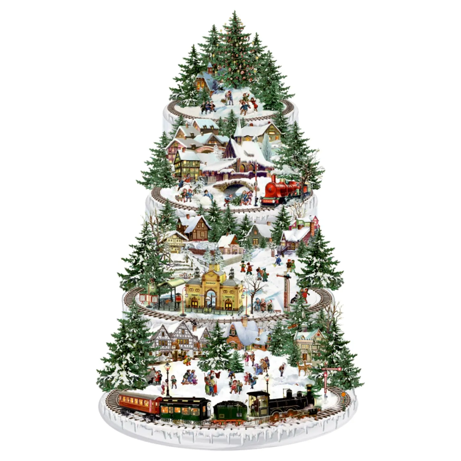Käthe Wohlfahrt Adventsdeko & Kalender<Adventskalender "Eisenbahn-Tanne", Klein