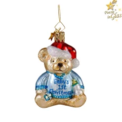 Poesie in Glas Baumschmuck Aus Glas<Bar "Baby'S 1St Christmas" (Blau)