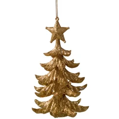 Käthe Wohlfahrt Baumschmuck Aus Kunststoff<Baum Mit Glimmer, Gold