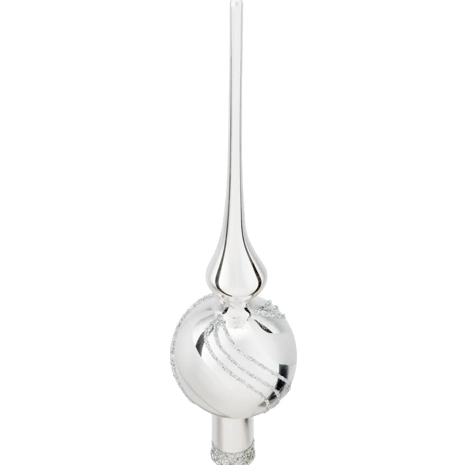 Käthe Wohlfahrt Baumspitzen<Baumspitze Silber Mit Glitterdekor