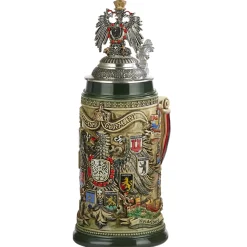 Käthe Wohlfahrt Bierkruge<Bierkrug Mit Zinnadler "Stadtwappen", Braun, 0,75L