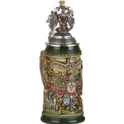 Käthe Wohlfahrt Bierkruge<Bierkrug Mit Zinnadler "Stadtwappen", Braun, 0,4L
