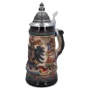 Käthe Wohlfahrt Bierkruge<Bierkrug Mit Zinndeckel "Deutschland", Bunt-Natur, 0,5L