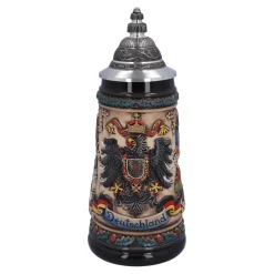 Käthe Wohlfahrt Bierkruge<Bierkrug Mit Zinndeckel "Deutschland", Bunt-Natur, 0,5L