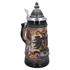 Käthe Wohlfahrt Bierkruge<Bierkrug Mit Zinndeckel "Deutschland", Bunt-Natur, 0,5L