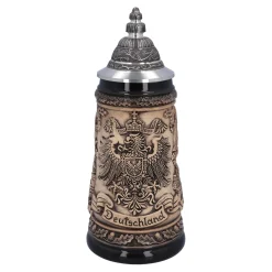 Käthe Wohlfahrt Bierkruge<Bierkrug Mit Zinndeckel "Deutschland", Natur, 0,5L