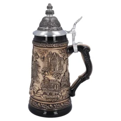 Käthe Wohlfahrt Bierkruge<Bierkrug Mit Zinndeckel "Deutschland", Natur, 0,5L