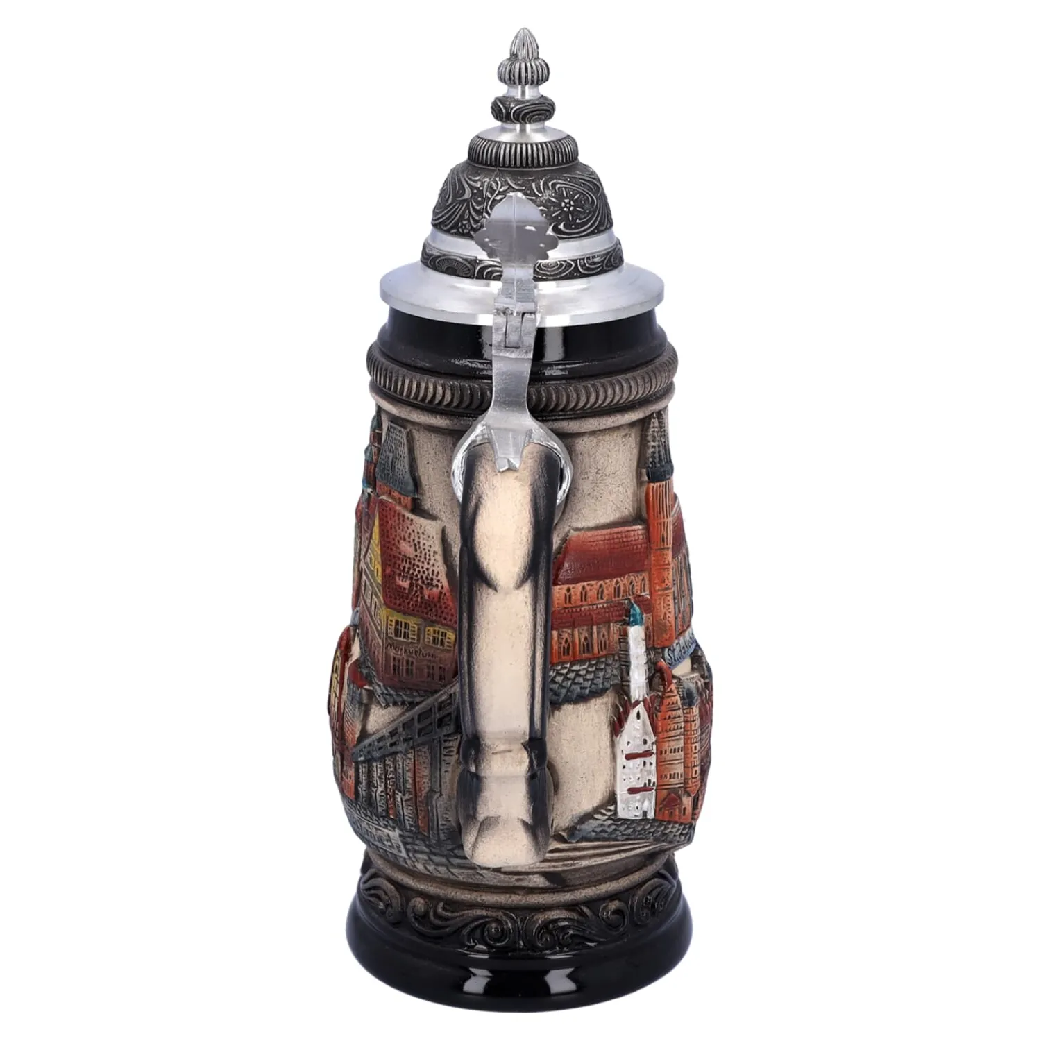 Käthe Wohlfahrt Bierkruge<Bierkrug Mit Zinndeckel "Rothenburg", Natur, 0,25 L