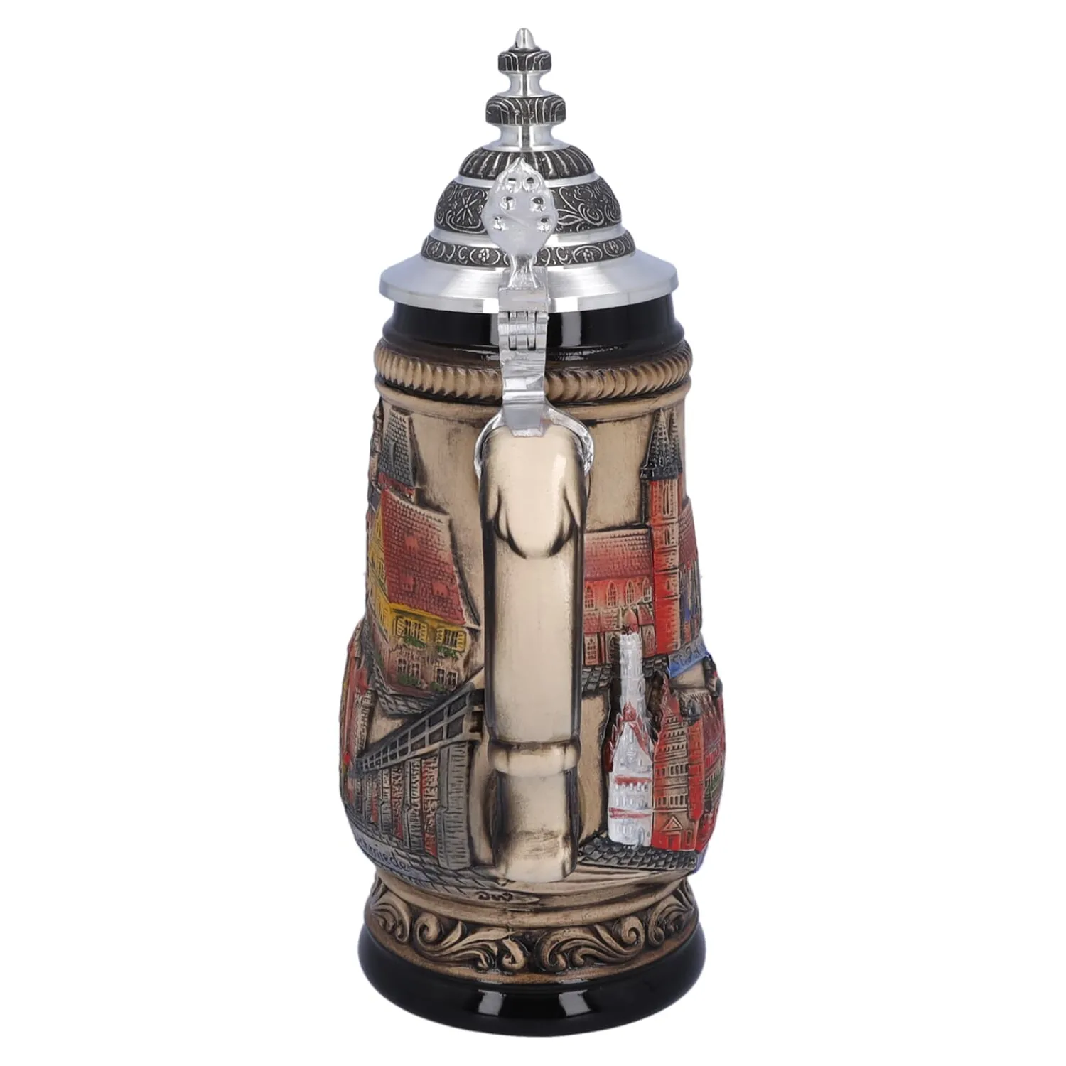 Käthe Wohlfahrt Bierkruge<Bierkrug Mit Zinndeckel "Rothenburg", Natur, 0,5L