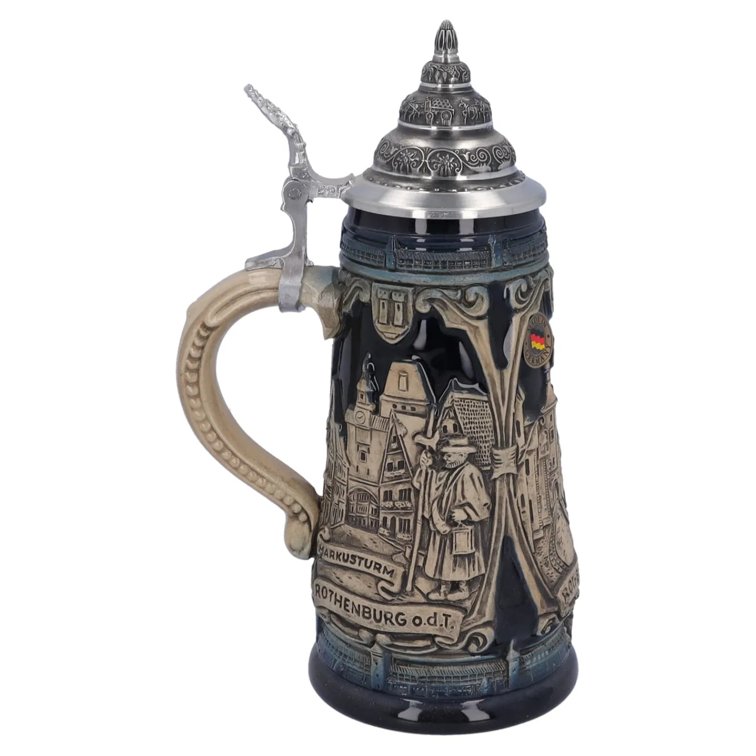 Käthe Wohlfahrt Rothenburg Motive<Bierkrug Mit Zinndeckel "Rothenburg Mit Ritter", 0,5L