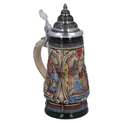 Käthe Wohlfahrt Bierkruge<Bierkrug Mit Zinndeckel "Rothenburg Mit Ritter", 0,25L