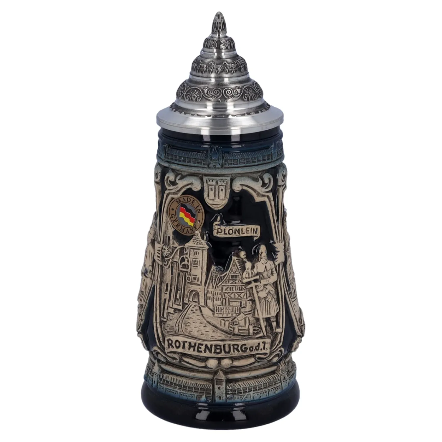 Käthe Wohlfahrt Bierkruge<Bierkrug Mit Zinndeckel "Rothenburg Mit Ritter", 0,25L