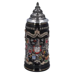 Käthe Wohlfahrt Bierkruge<Bierkrug Mit Zinndeckel "Stadtwappen", Gold, 0,4L