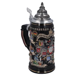 Käthe Wohlfahrt Bierkruge<Bierkrug Mit Zinndeckel "Stadtwappen", Gold, 0,4L