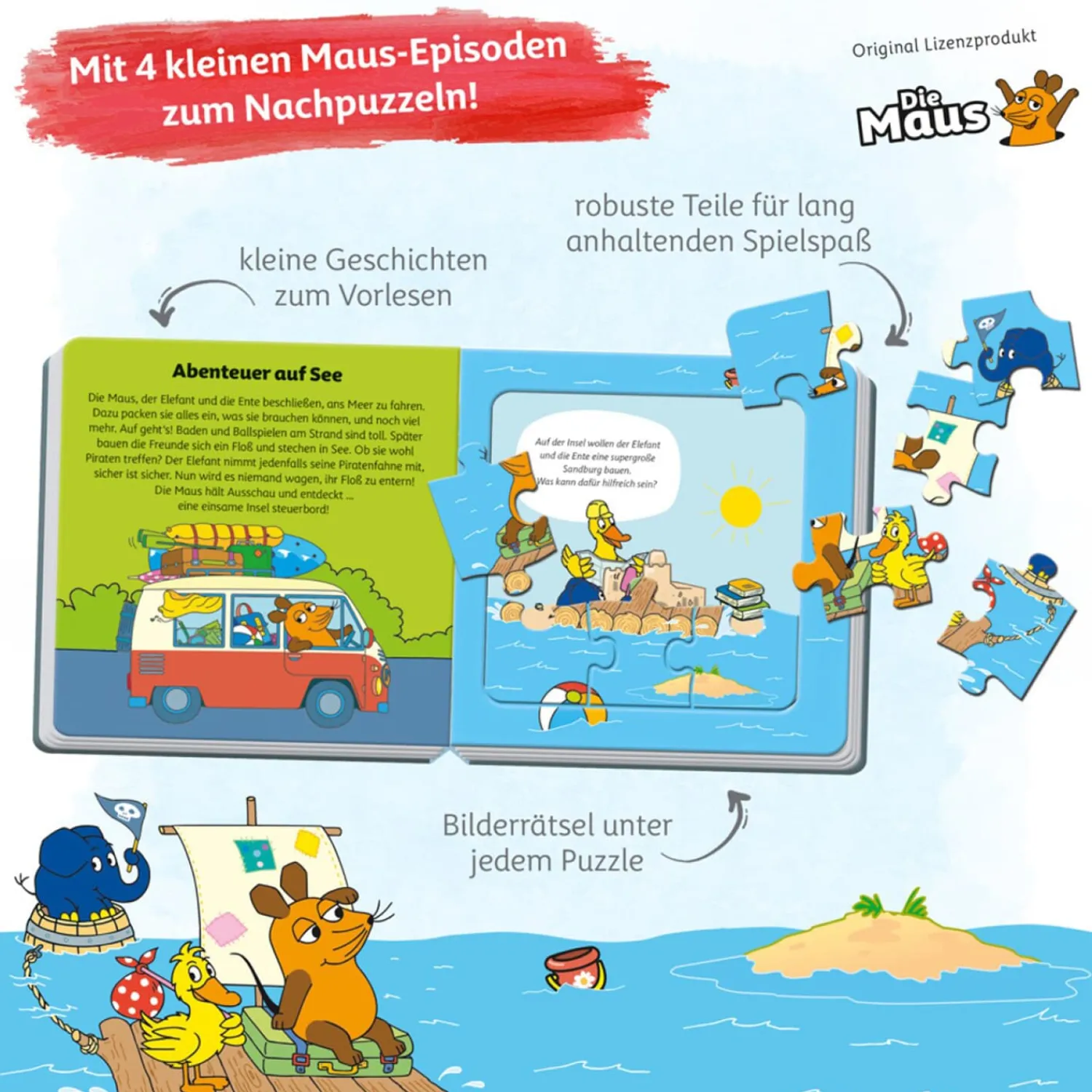 Trötsch Verlag Die Maus<Die Maus Puzzlebuch Quadratisch