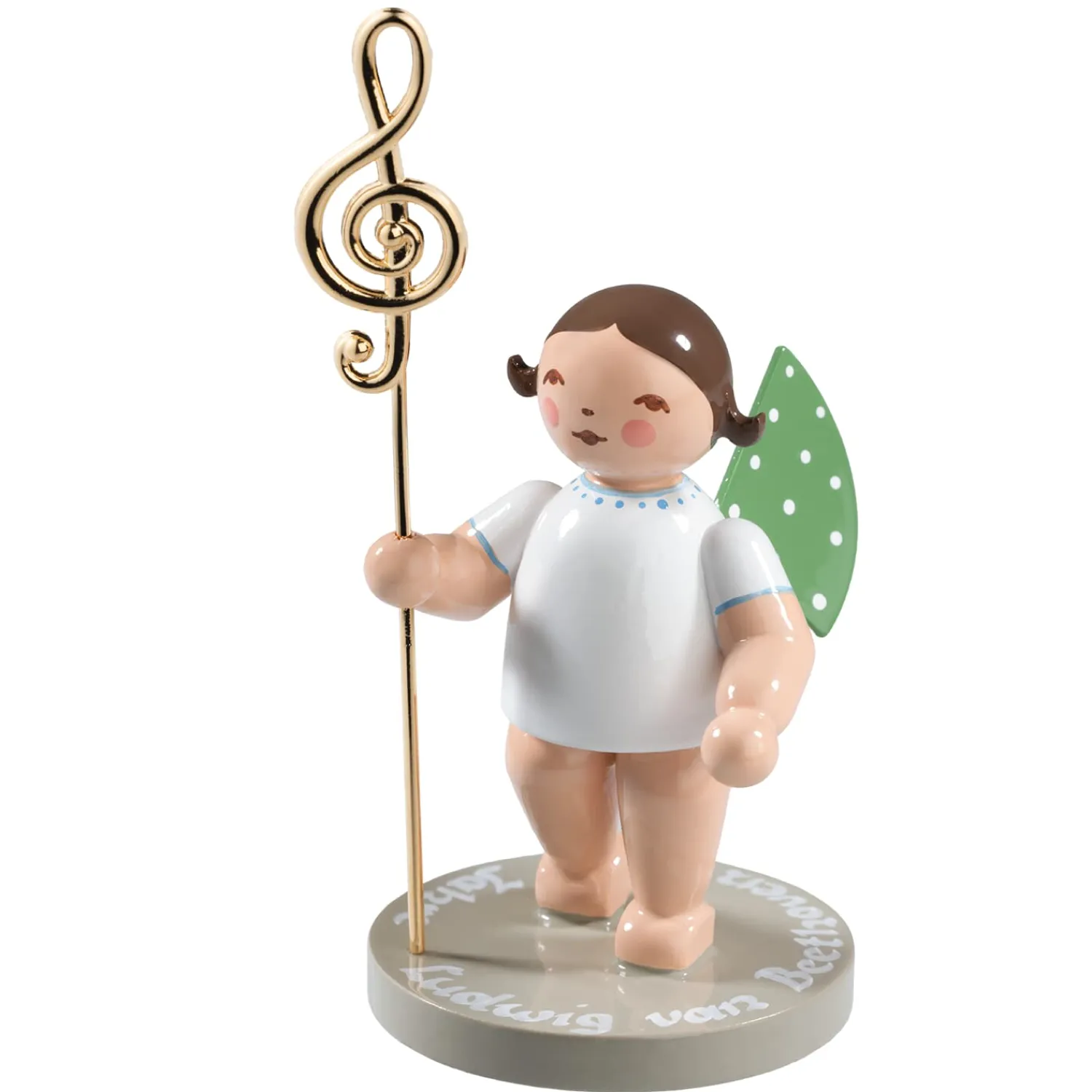 WENDT & KÜHN Wendt & Kühn Kollektion<Engel Mit Goldenem Notenschlussel "Beethoven", Braun