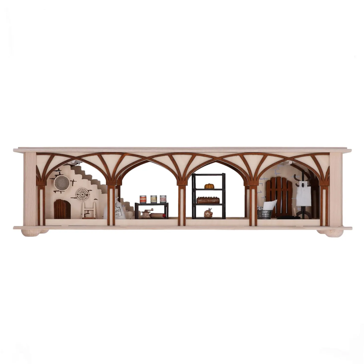 RATAGS Holzdesign Schwibbögen<Fensterbank "Vorratskeller", 230V Mit Usb A-Anschluss