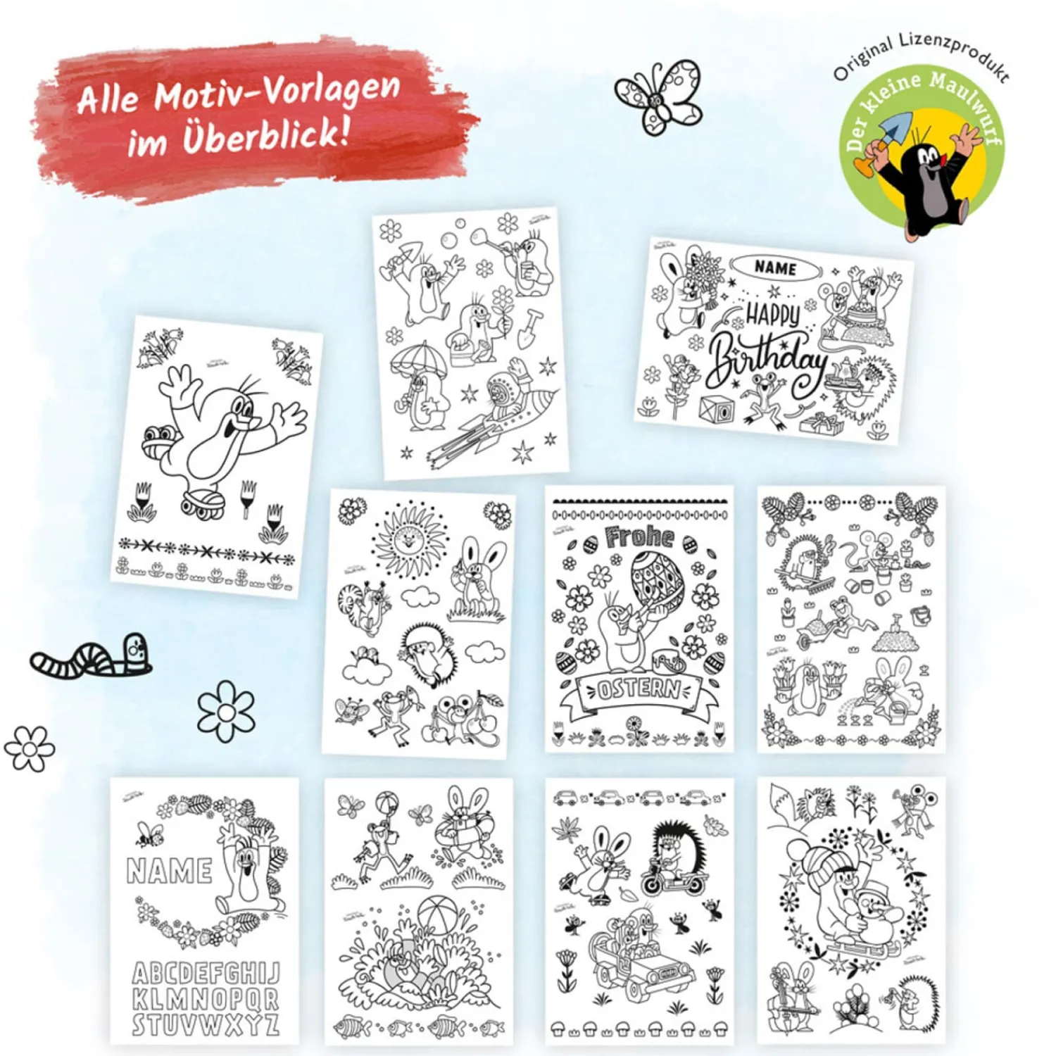 Trötsch Verlag Der Kleine Maulwurf „Krtek"<Fensterbilder Kleiner Maulwurf