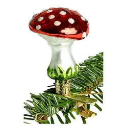 Poesie in Glas Baumschmuck Aus Glas<Fliegenpilz Mit Clip, Gros (5Cm)