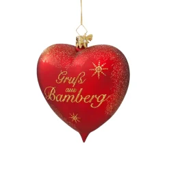 Poesie in Glas Bayern Motive<Glasherz "Grus Aus Bamberg"