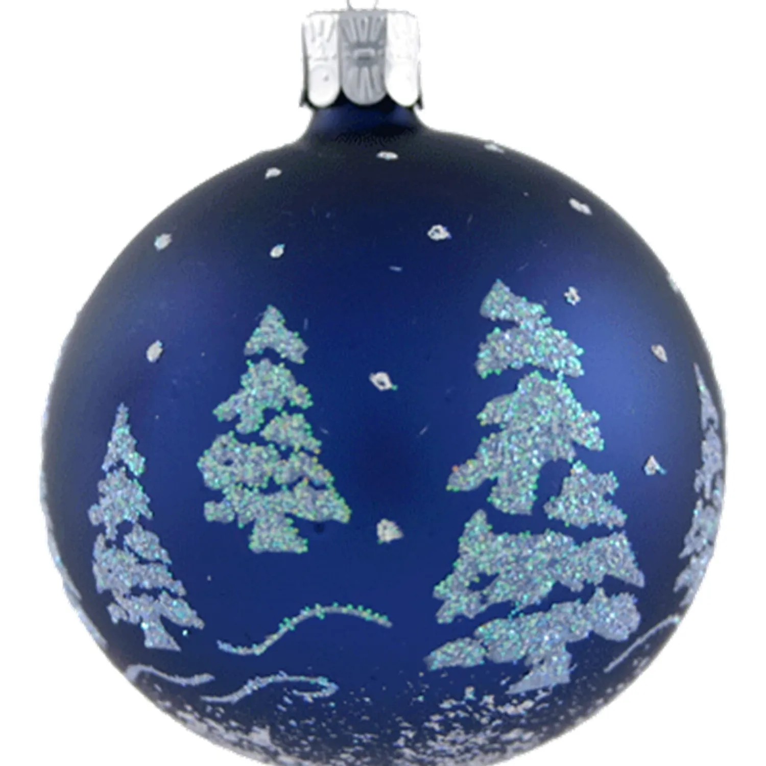 Käthe Wohlfahrt Baumkugeln Und Set-Angebote<Glaskugel Blau Mit Glitzer Baumen, 7 Cm