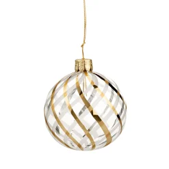 Käthe Wohlfahrt Baumkugeln Und Set-Angebote<Glaskugel Klar Mit Gold-Weisem Netzdekor, 6 Cm