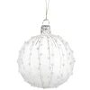 Käthe Wohlfahrt Baumkugeln Und Set-Angebote<Glaskugel Klar Mit Weisem Glitzerdekor, 7 Cm