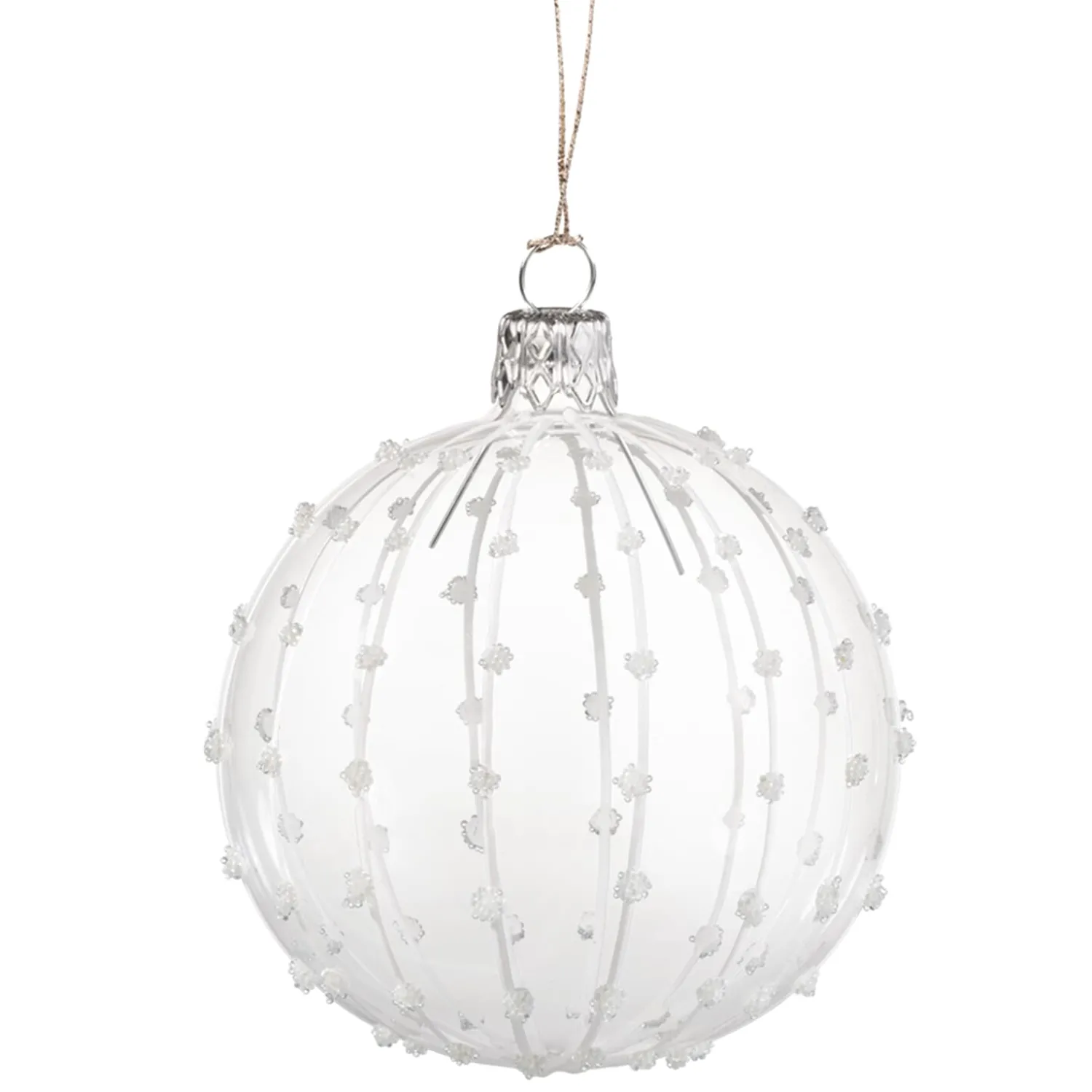 Käthe Wohlfahrt Baumkugeln Und Set-Angebote<Glaskugel Klar Mit Weisem Glitzerdekor, 7 Cm