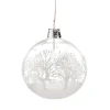 Käthe Wohlfahrt Baumkugeln Und Set-Angebote<Glaskugel Klar Mit Weisen Baumen, 7 Cm