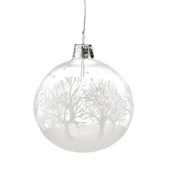 Käthe Wohlfahrt Baumkugeln Und Set-Angebote<Glaskugel Klar Mit Weisen Baumen, 7 Cm
