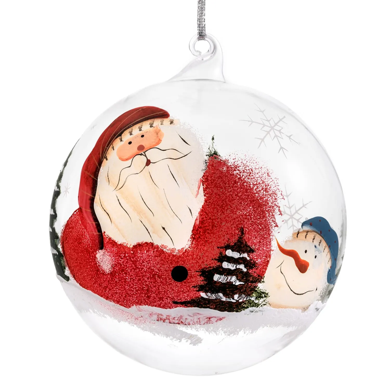 Käthe Wohlfahrt Baumkugeln Und Set-Angebote<Glaskugel Klar Weihnachtsmann, 12 Cm