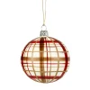 Käthe Wohlfahrt Baumkugeln Und Set-Angebote<Glaskugel Mit Karomuster Weis Matt, 8Cm