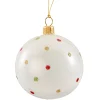 Käthe Wohlfahrt Baumkugeln Und Set-Angebote<Glaskugel Opal Weis Mit Punkten, 7 Cm