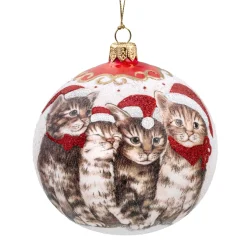 Käthe Wohlfahrt Baumkugeln Und Set-Angebote<Glaskugel Weis Katzenweihnacht, 10 Cm