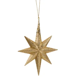 Käthe Wohlfahrt Baumschmuck Aus Kunststoff<Goldener Glimmer-Stern