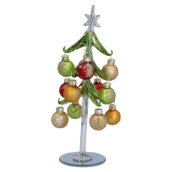 Käthe Wohlfahrt Standfiguren<Gruner Glasbaum Mit Bunten Kugeln, 23Cm