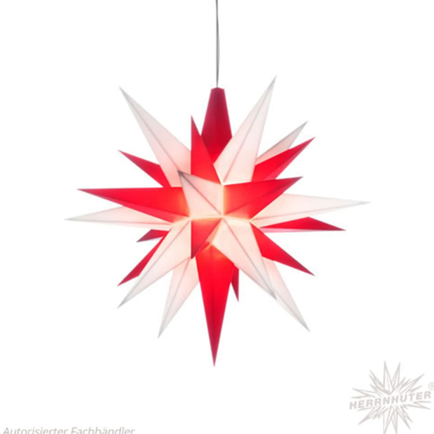 Herrnhuter Sterne Sterne<Herrnhuter Papierstern, Weis/Rot, 40Cm