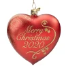 Poesie in Glas Baumschmuck Aus Glas<Herz "Merry Christmas 2020"