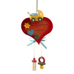Käthes Original Baumschmuck Aus Holz<Herz Mit Kinderwagen (Baby'S First Christmas)