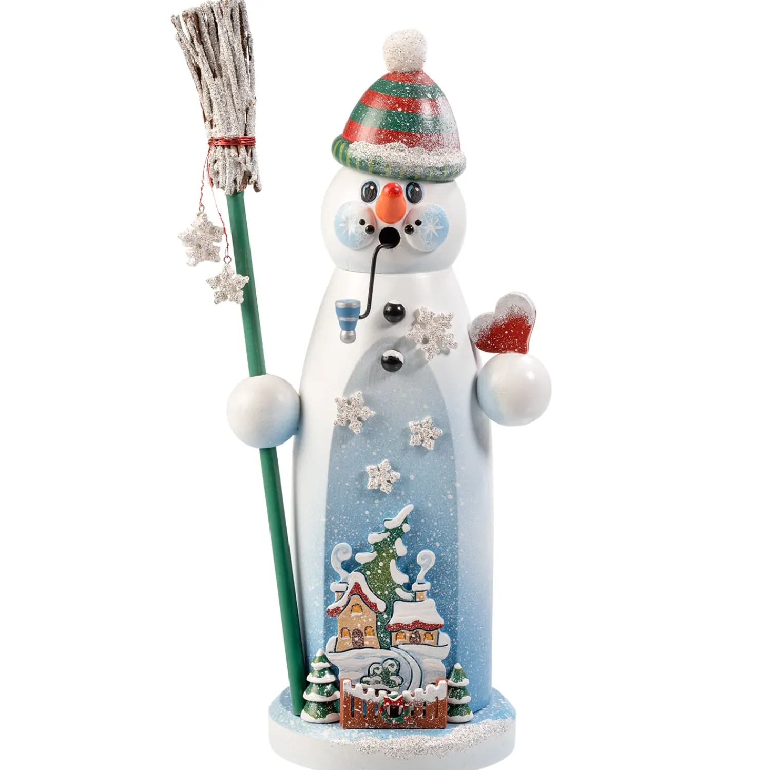 Käthes Original Räuchermänner<Holzknoddl Schneemann "Leise Rieselt Der Schnee", Rauchermannchen