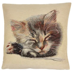 Käthe Wohlfahrt Wohndeko<Kissenhulle "Schlafendes Katzchen"