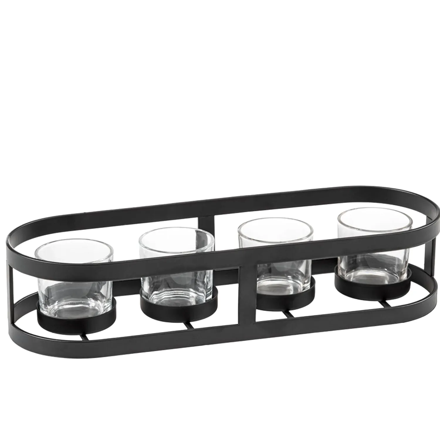 Käthe Wohlfahrt Kerzen & Teelichthalter<Metall Teelichthalter Oval, Scharz