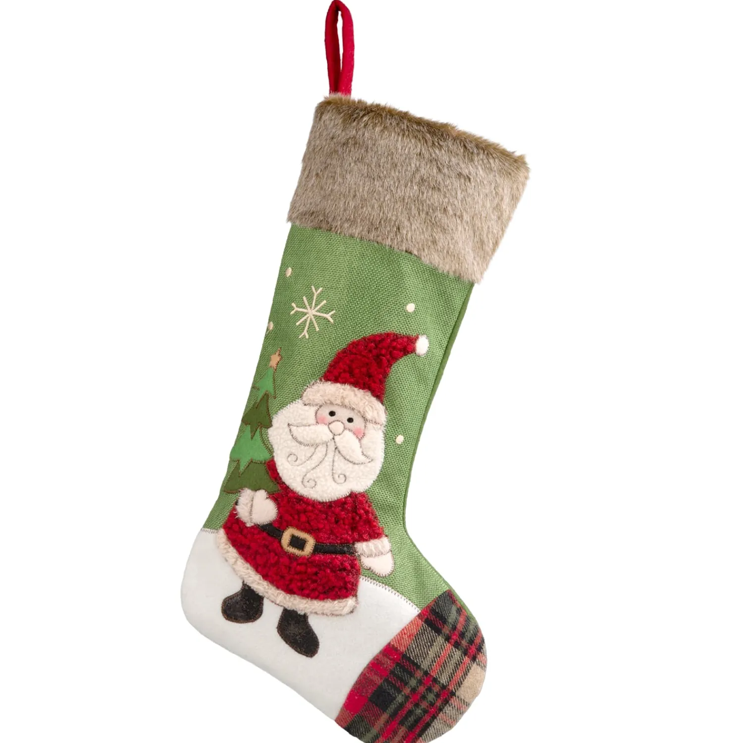 Käthe Wohlfahrt Hängedeko<Nikolausstrumpf Mit Weihnachtsmann, Grun