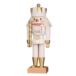 Christian ULBRICHT Nussknacker<Nusknacker "Konig", Weis/Gold, 27Cm