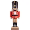 HODREWA Nussknacker<Nussknacker "Gardesoldat", Rot/Lasiert, 20,5 Cm
