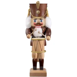 HODREWA Nussknacker<Nussknacker "Trommler", Braun/Lasiert, 30 Cm