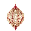 Käthe Wohlfahrt Baumschmuck Aus Kunststoff<Olive Mit Filigranen Sternen, Rot