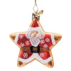 Poesie in Glas Baumschmuck Aus Glas<Platzchenstern Mit Weihnachtsmann