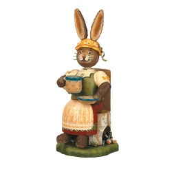 Hubrig Volkskunst Hubrig Miniaturen<Rauchermannchen Hase Kaffeegustl