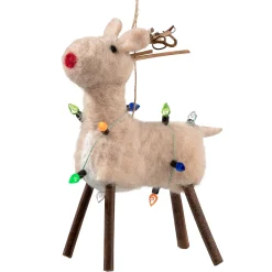 Käthe Wohlfahrt Baumschmuck Aus Filz<Rentier Mit Lichterkette Aus Filz